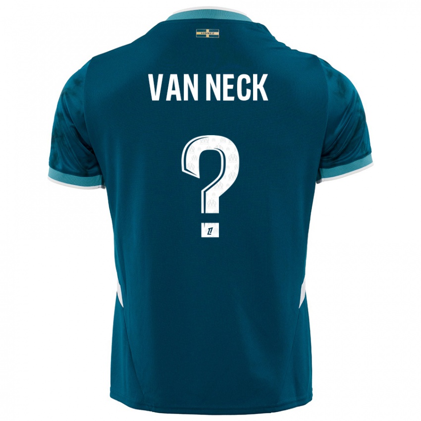 Gyermek Jelle Van Neck #0 Türkizkék Idegenbeli Jersey 2024/25 Mez Póló Ing