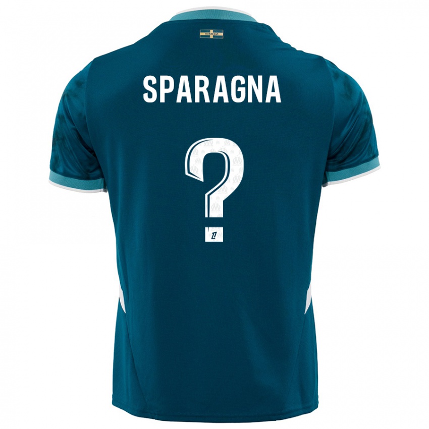 Gyermek Stéphane Sparagna #0 Türkizkék Idegenbeli Jersey 2024/25 Mez Póló Ing