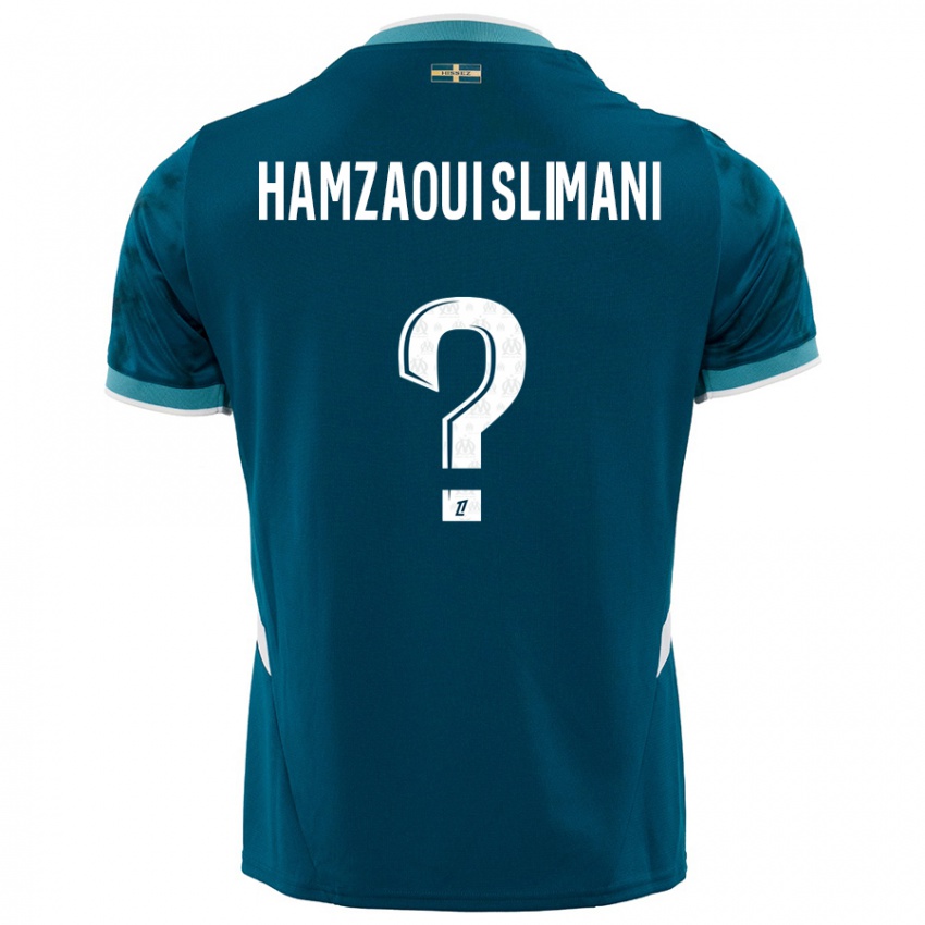 Gyermek Hilan Hamzaoui Slimani #0 Türkizkék Idegenbeli Jersey 2024/25 Mez Póló Ing