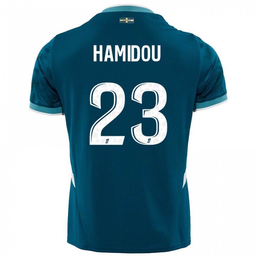 Gyermek Jamila Hamidou #23 Türkizkék Idegenbeli Jersey 2024/25 Mez Póló Ing