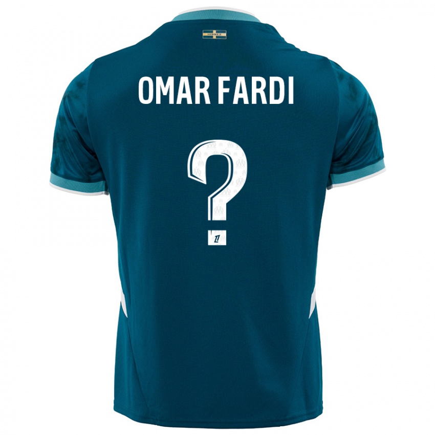 Gyermek El Omar Fardi #0 Türkizkék Idegenbeli Jersey 2024/25 Mez Póló Ing