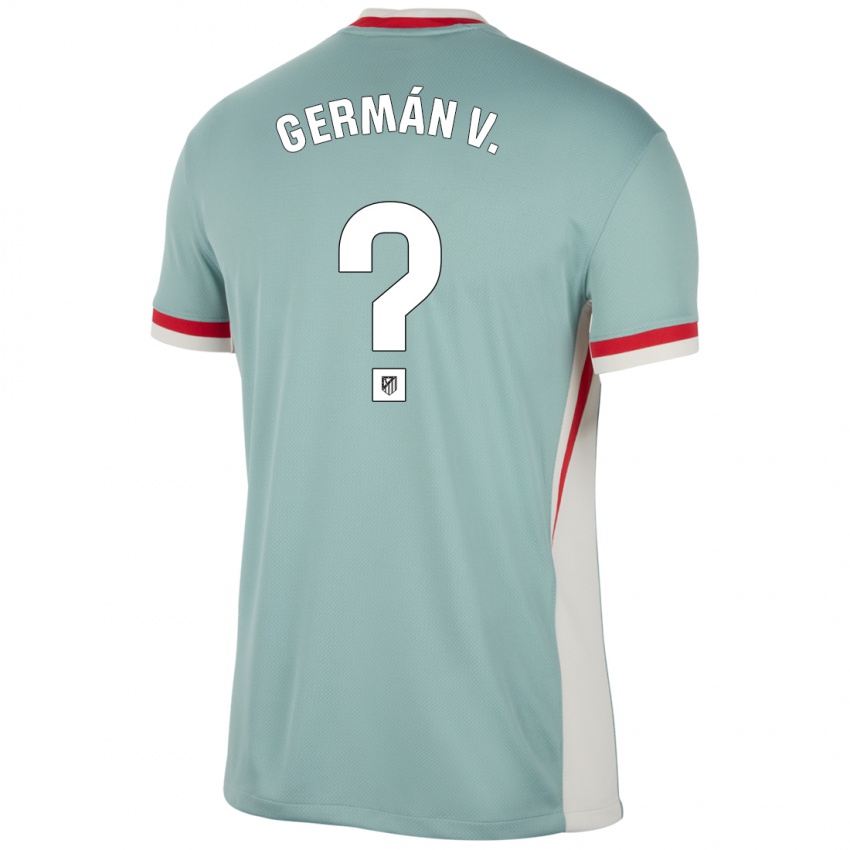 Gyermek German Valera #0 Világos Bézs Kék Idegenbeli Jersey 2024/25 Mez Póló Ing