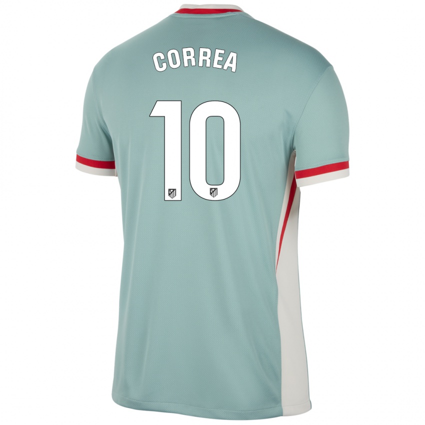 Gyermek Angel Correa #10 Világos Bézs Kék Idegenbeli Jersey 2024/25 Mez Póló Ing