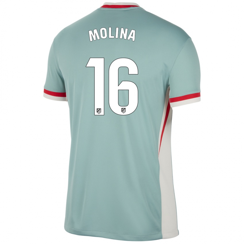 Gyermek Nahuel Molina #16 Világos Bézs Kék Idegenbeli Jersey 2024/25 Mez Póló Ing