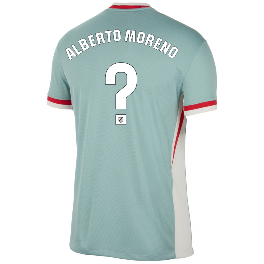 Gyermek Alberto Moreno #0 Világos Bézs Kék Idegenbeli Jersey 2024/25 Mez Póló Ing