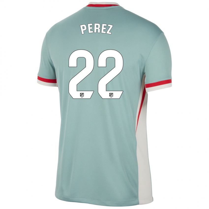 Gyermek Pablo Pérez #22 Világos Bézs Kék Idegenbeli Jersey 2024/25 Mez Póló Ing