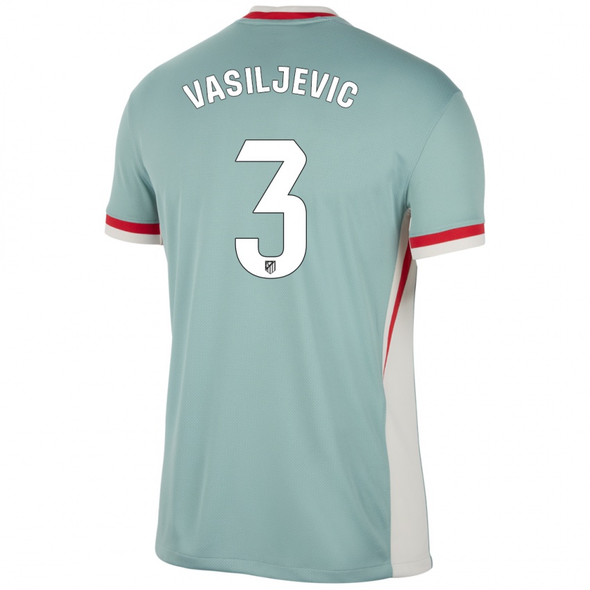 Gyermek Ivan Vasiljevic #3 Világos Bézs Kék Idegenbeli Jersey 2024/25 Mez Póló Ing