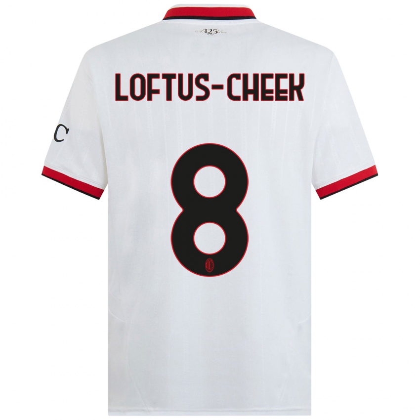 Gyermek Ruben Loftus-Cheek #8 Fehér Fekete Piros Idegenbeli Jersey 2024/25 Mez Póló Ing