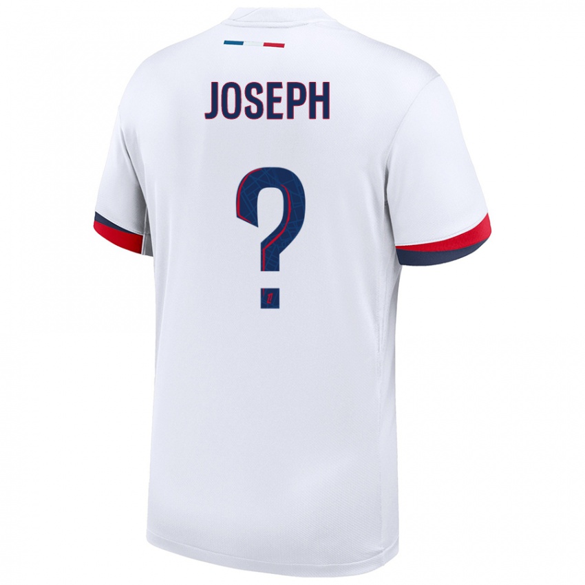 Gyermek Amelie Joseph #0 Fehér Kék Piros Idegenbeli Jersey 2024/25 Mez Póló Ing