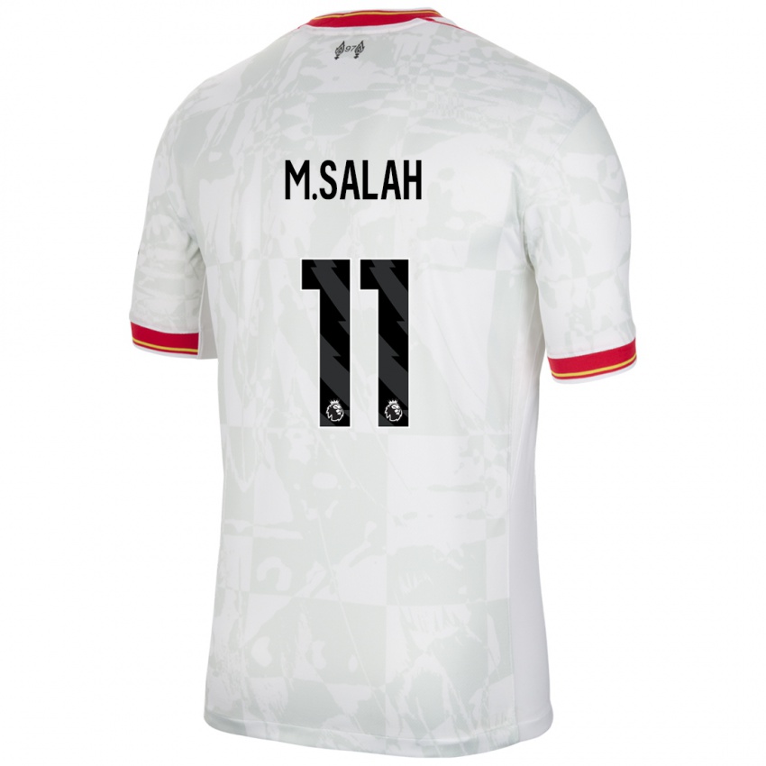 Gyermek Mohamed Salah #11 Fehér Piros Fekete Harmadik Számú Jersey 2024/25 Mez Póló Ing