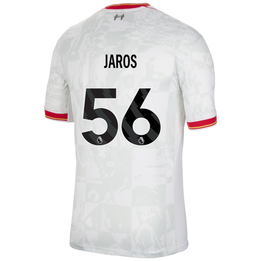 Gyermek Vitezslav Jaros #56 Fehér Piros Fekete Harmadik Számú Jersey 2024/25 Mez Póló Ing