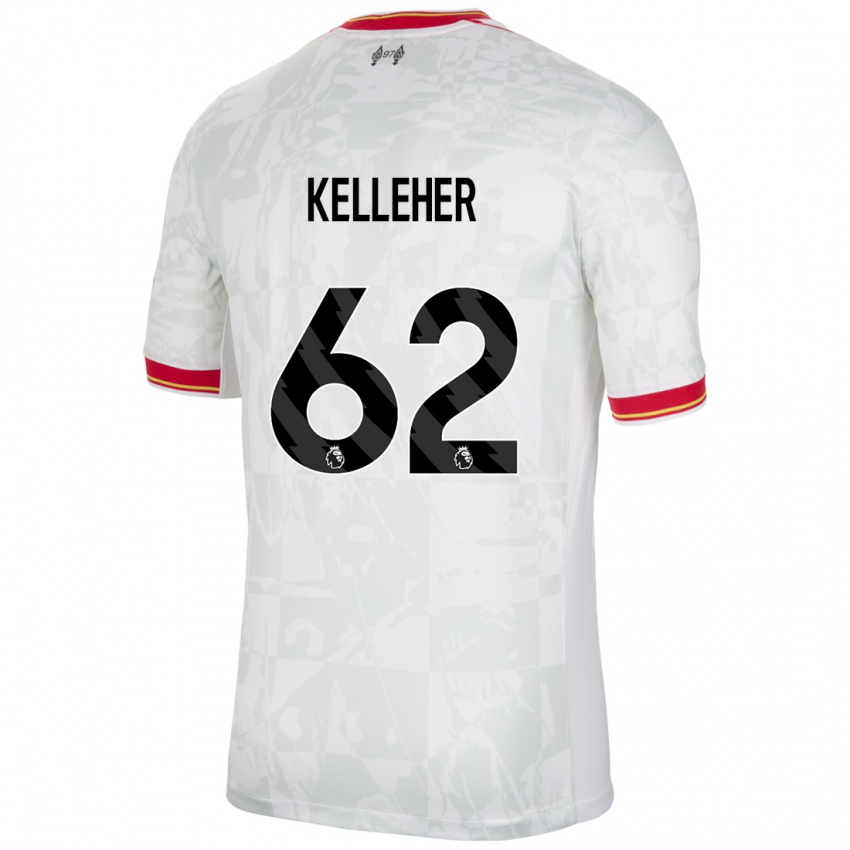 Gyermek Caoimhin Kelleher #62 Fehér Piros Fekete Harmadik Számú Jersey 2024/25 Mez Póló Ing