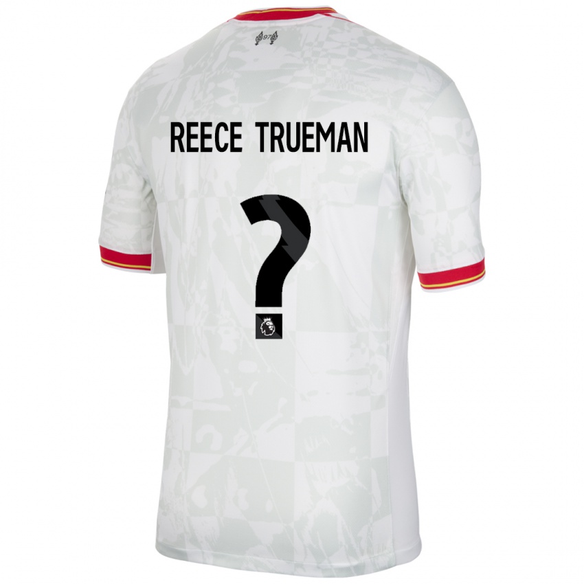 Gyermek Reece Trueman #0 Fehér Piros Fekete Harmadik Számú Jersey 2024/25 Mez Póló Ing