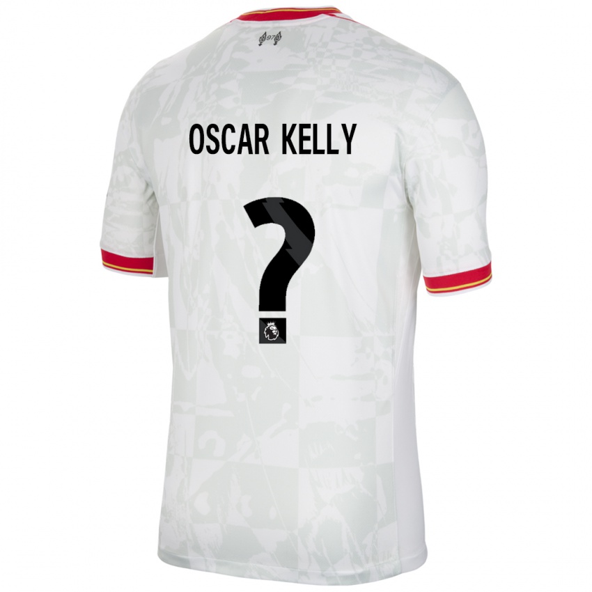 Gyermek Oscar Kelly #0 Fehér Piros Fekete Harmadik Számú Jersey 2024/25 Mez Póló Ing