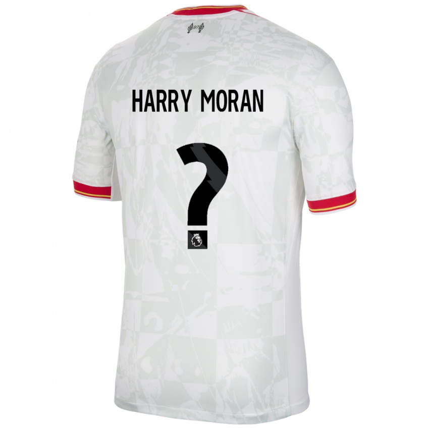 Gyermek Harry Moran #0 Fehér Piros Fekete Harmadik Számú Jersey 2024/25 Mez Póló Ing