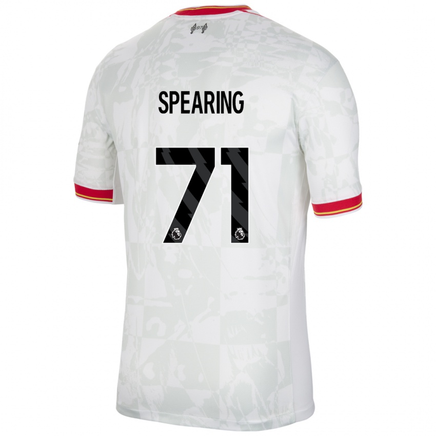 Gyermek Jay Spearing #71 Fehér Piros Fekete Harmadik Számú Jersey 2024/25 Mez Póló Ing