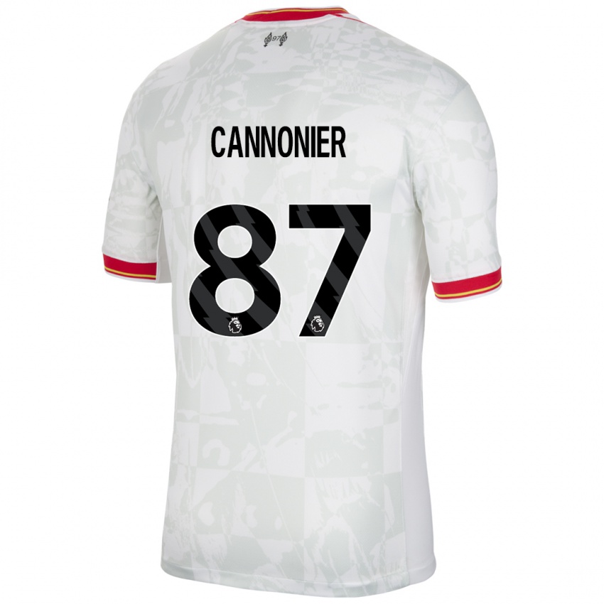 Gyermek Oakley Cannonier #87 Fehér Piros Fekete Harmadik Számú Jersey 2024/25 Mez Póló Ing