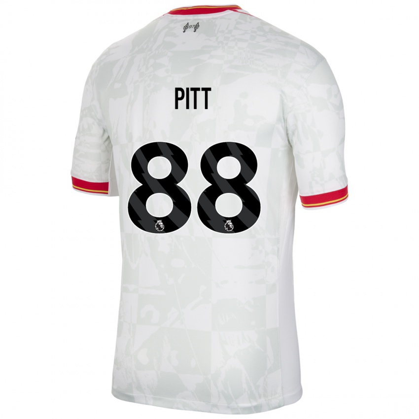 Gyermek Lucas Pitt #88 Fehér Piros Fekete Harmadik Számú Jersey 2024/25 Mez Póló Ing