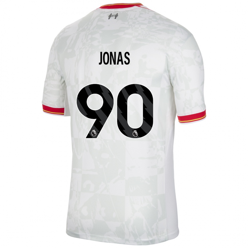 Gyermek Lee Jonas #90 Fehér Piros Fekete Harmadik Számú Jersey 2024/25 Mez Póló Ing