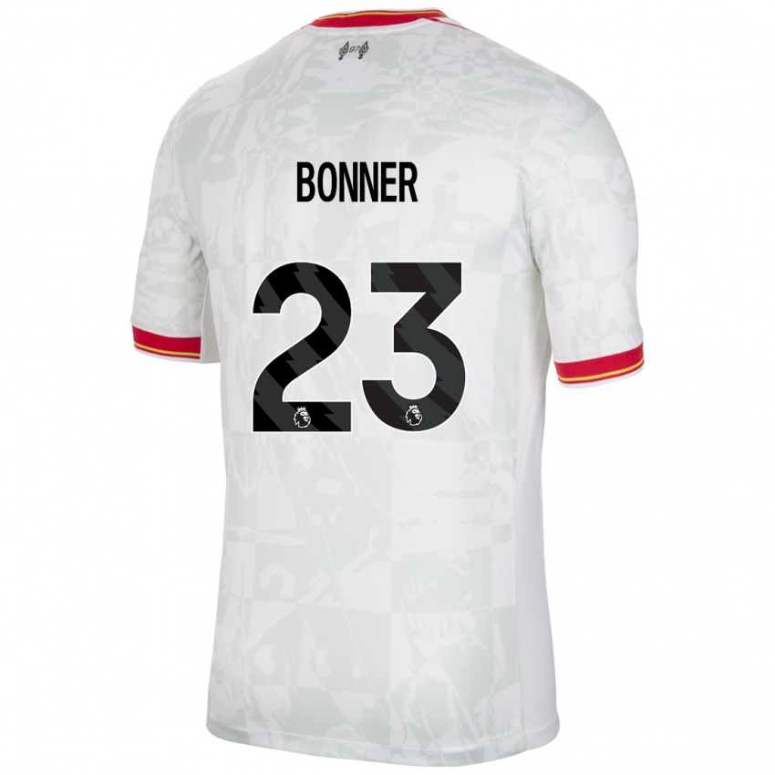 Gyermek Gemma Bonner #23 Fehér Piros Fekete Harmadik Számú Jersey 2024/25 Mez Póló Ing