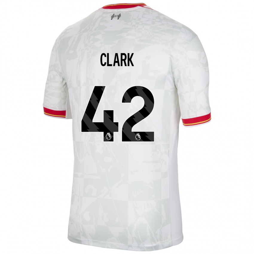 Gyermek Bobby Clark #42 Fehér Piros Fekete Harmadik Számú Jersey 2024/25 Mez Póló Ing