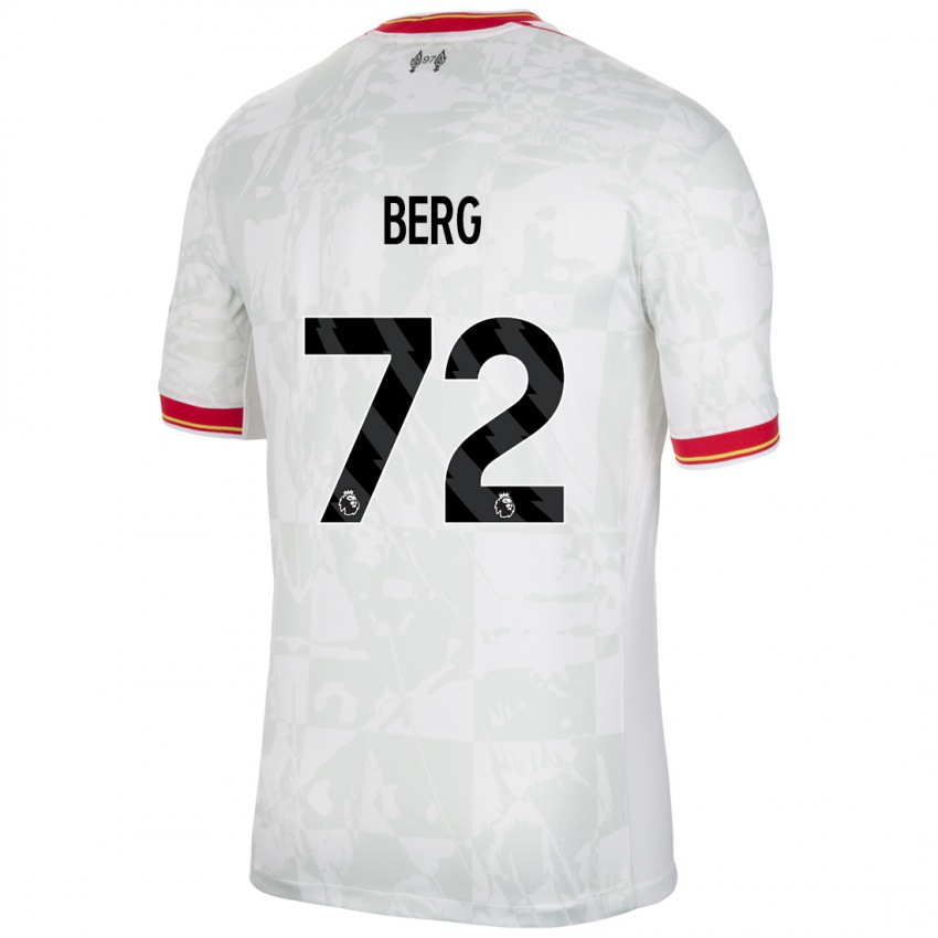 Gyermek Sepp Van Den Berg #72 Fehér Piros Fekete Harmadik Számú Jersey 2024/25 Mez Póló Ing