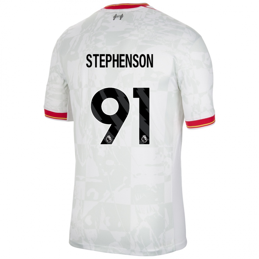 Gyermek Luca Stephenson #91 Fehér Piros Fekete Harmadik Számú Jersey 2024/25 Mez Póló Ing