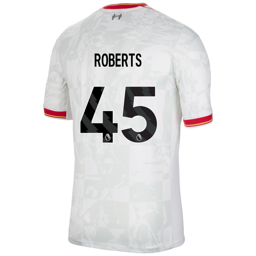 Gyermek Iwan Roberts #45 Fehér Piros Fekete Harmadik Számú Jersey 2024/25 Mez Póló Ing