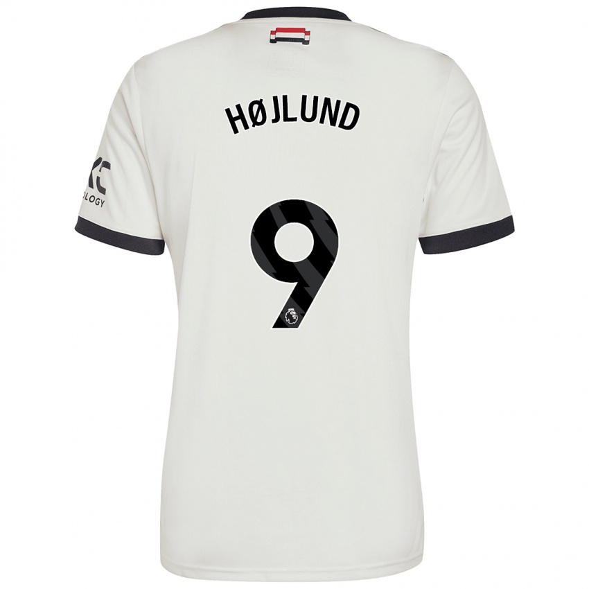 Gyermek Rasmus Højlund #9 Törtfehér Harmadik Számú Jersey 2024/25 Mez Póló Ing