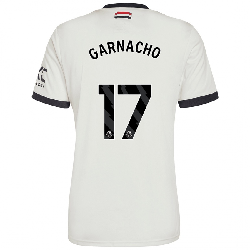 Gyermek Alejandro Garnacho #17 Törtfehér Harmadik Számú Jersey 2024/25 Mez Póló Ing