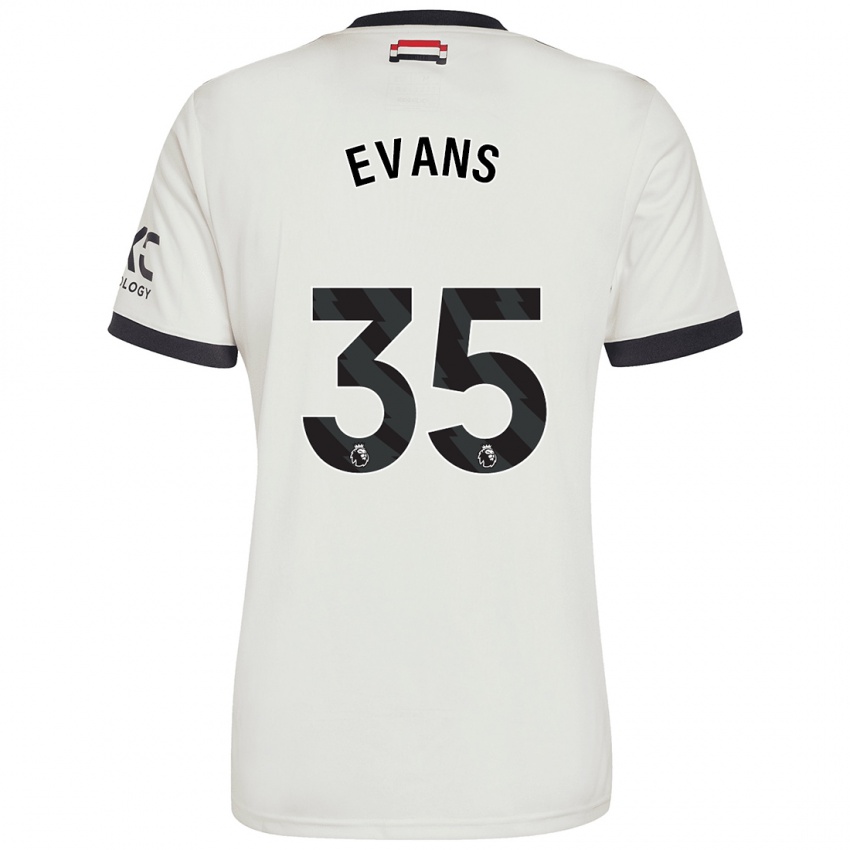 Gyermek Jonny Evans #35 Törtfehér Harmadik Számú Jersey 2024/25 Mez Póló Ing