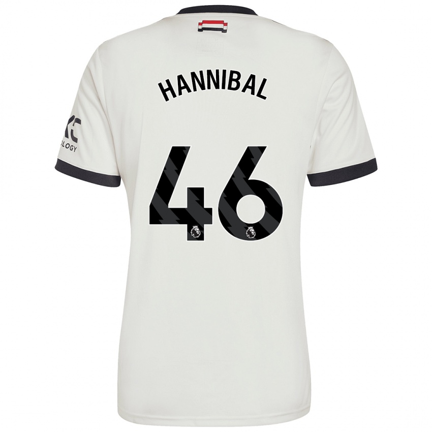 Gyermek Hannibal Mejbri #46 Törtfehér Harmadik Számú Jersey 2024/25 Mez Póló Ing