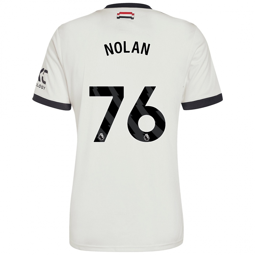 Gyermek James Nolan #76 Törtfehér Harmadik Számú Jersey 2024/25 Mez Póló Ing