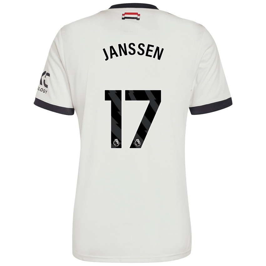 Gyermek Dominique Janssen #17 Törtfehér Harmadik Számú Jersey 2024/25 Mez Póló Ing