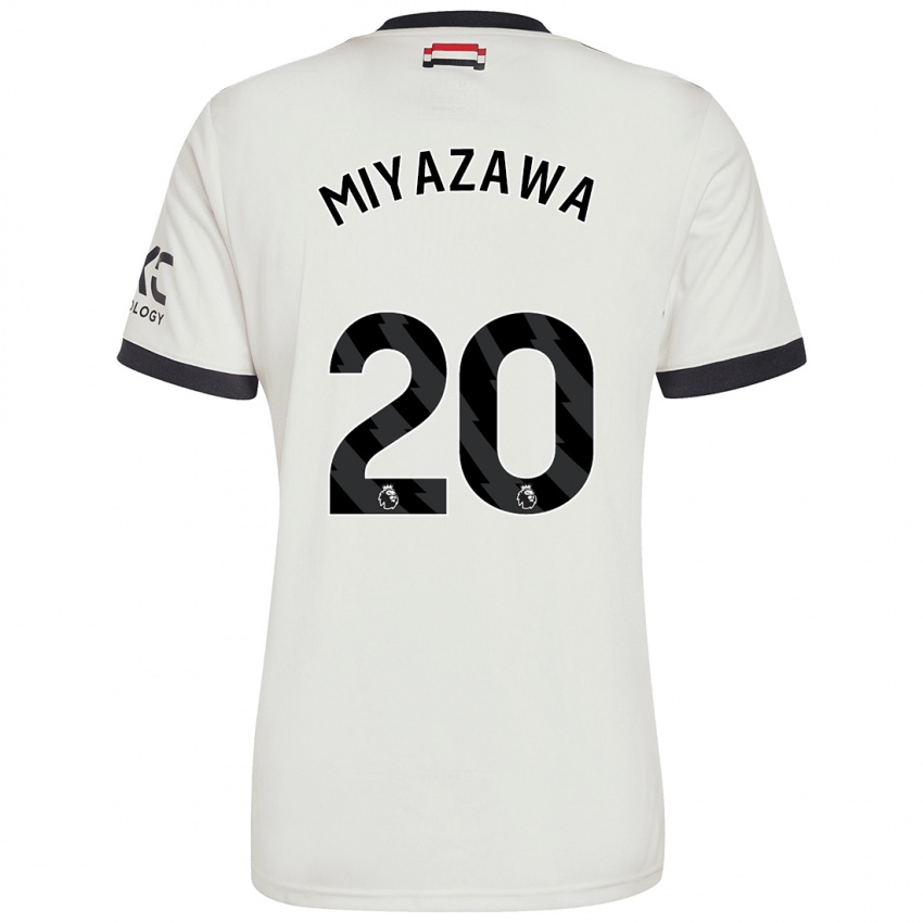 Gyermek Hinata Miyazawa #20 Törtfehér Harmadik Számú Jersey 2024/25 Mez Póló Ing