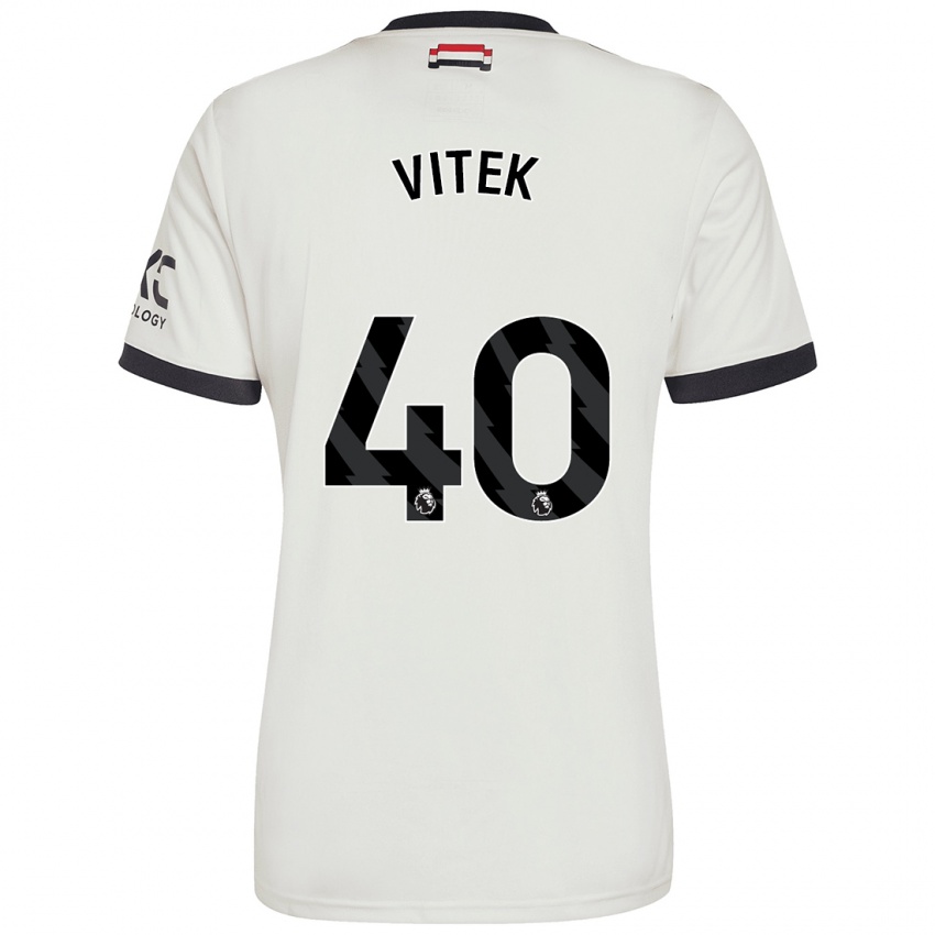 Gyermek Radek Vitek #40 Törtfehér Harmadik Számú Jersey 2024/25 Mez Póló Ing