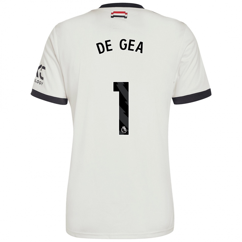 Gyermek David De Gea #1 Törtfehér Harmadik Számú Jersey 2024/25 Mez Póló Ing