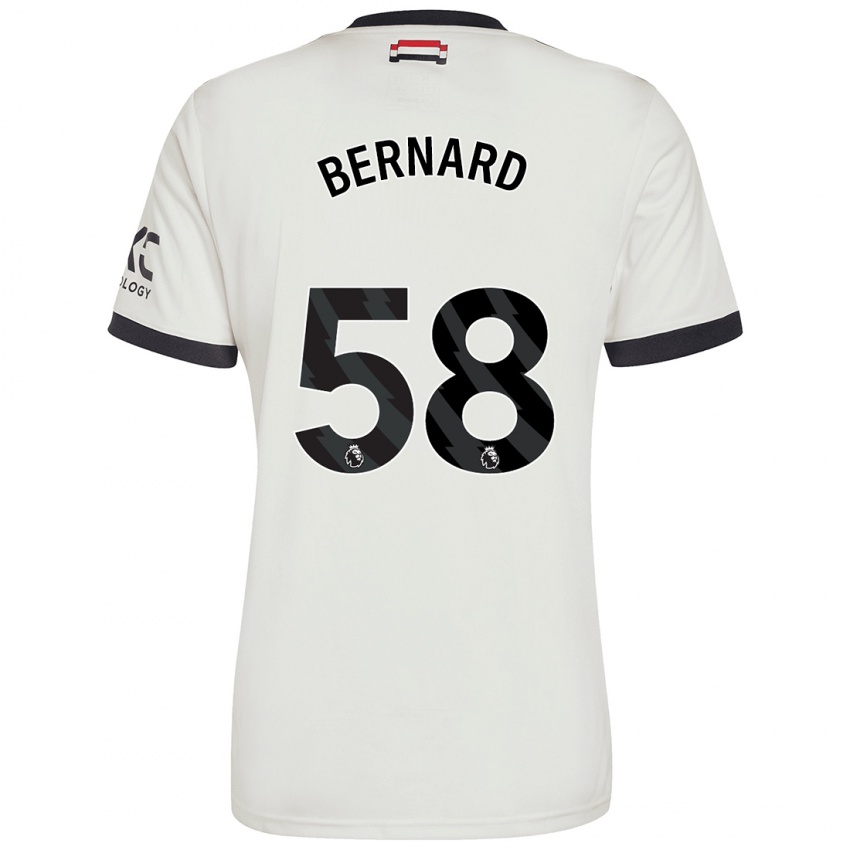 Gyermek Bernard #58 Törtfehér Harmadik Számú Jersey 2024/25 Mez Póló Ing