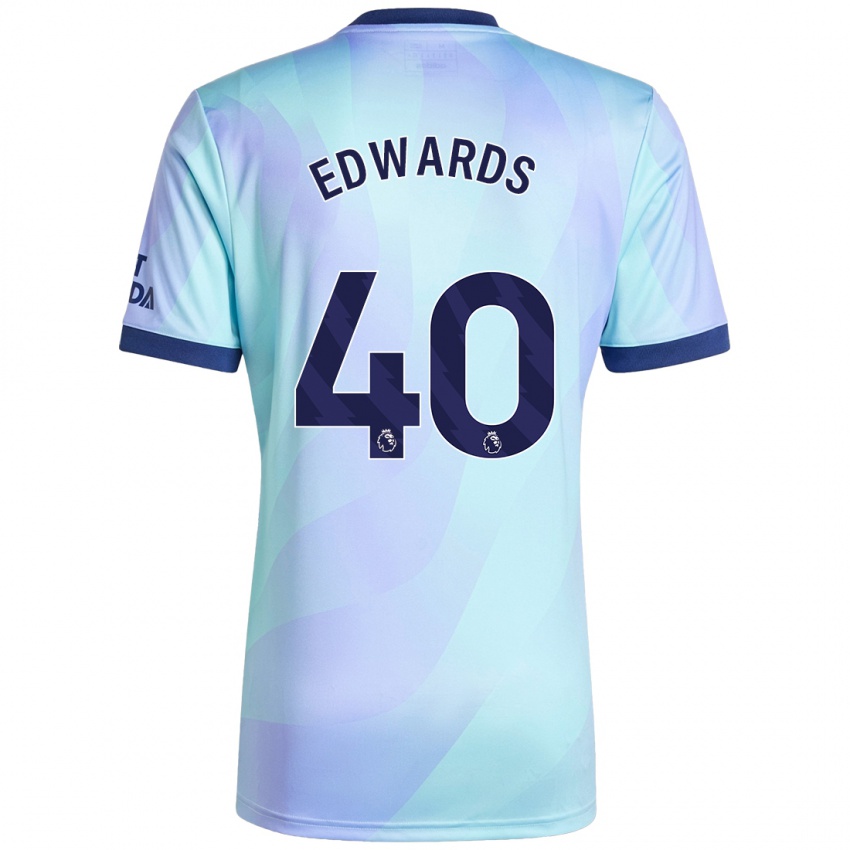 Gyermek Khayon Edwards #40 Aqua Harmadik Számú Jersey 2024/25 Mez Póló Ing