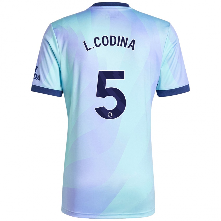 Gyermek Laia Codina #5 Aqua Harmadik Számú Jersey 2024/25 Mez Póló Ing