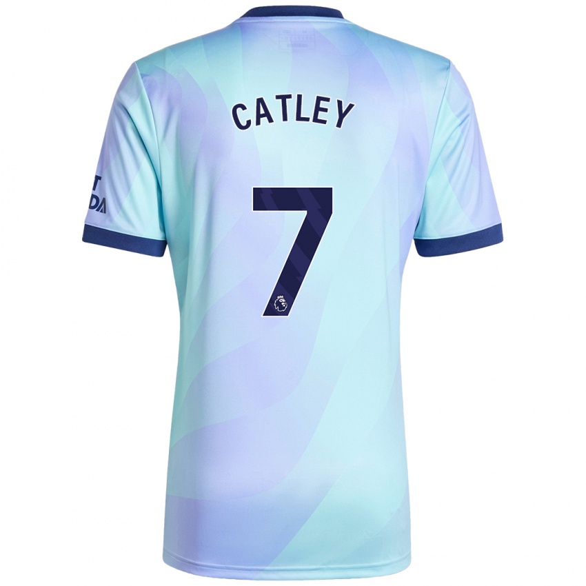 Gyermek Stephanie Catley #7 Aqua Harmadik Számú Jersey 2024/25 Mez Póló Ing