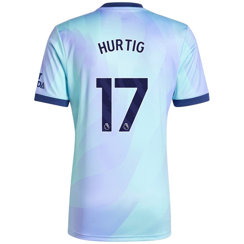 Gyermek Lina Hurtig #17 Aqua Harmadik Számú Jersey 2024/25 Mez Póló Ing