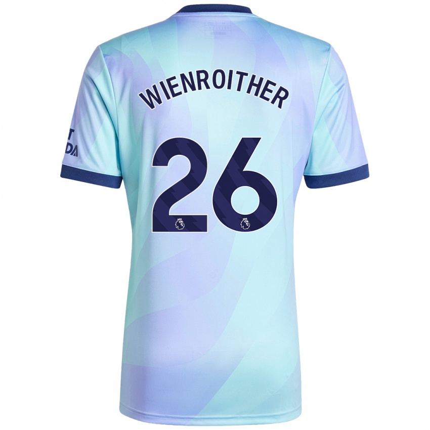 Gyermek Laura Wienroither #26 Aqua Harmadik Számú Jersey 2024/25 Mez Póló Ing