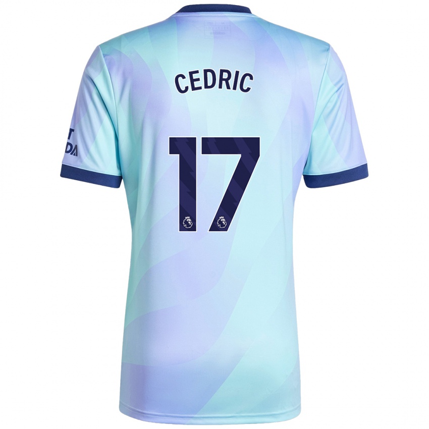 Gyermek Cedric Soares #17 Aqua Harmadik Számú Jersey 2024/25 Mez Póló Ing