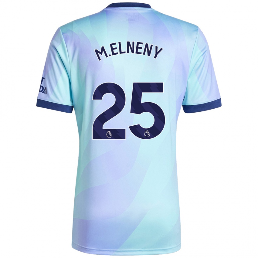 Gyermek Mohamed Elneny #25 Aqua Harmadik Számú Jersey 2024/25 Mez Póló Ing