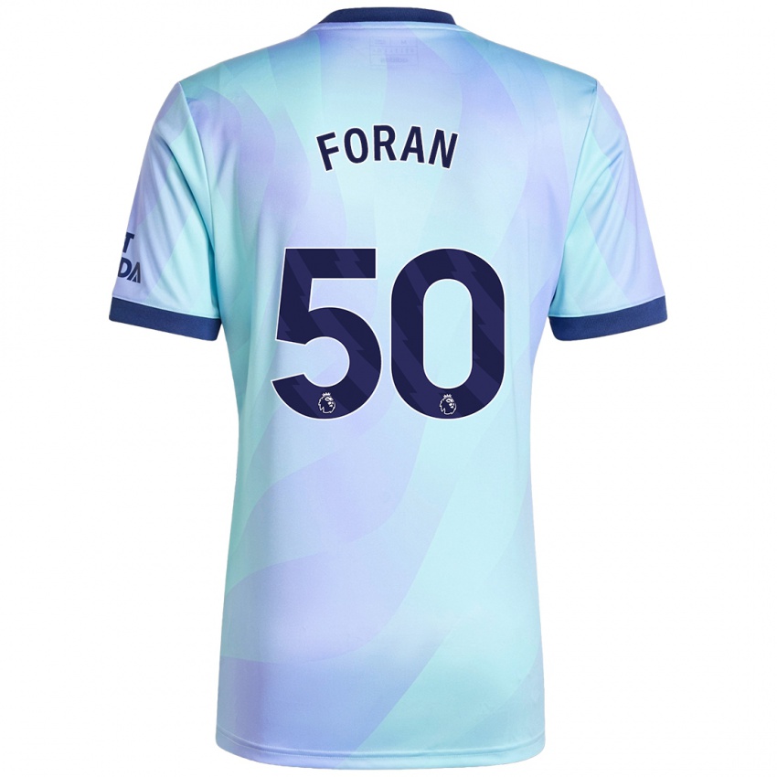 Gyermek Taylor Foran #50 Aqua Harmadik Számú Jersey 2024/25 Mez Póló Ing