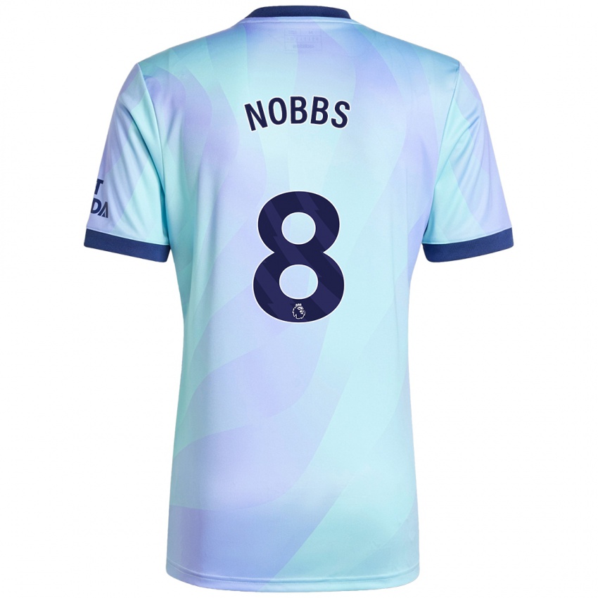 Gyermek Nobbs #8 Aqua Harmadik Számú Jersey 2024/25 Mez Póló Ing