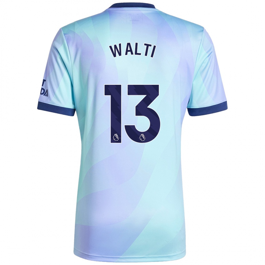 Gyermek Lia Walti #13 Aqua Harmadik Számú Jersey 2024/25 Mez Póló Ing