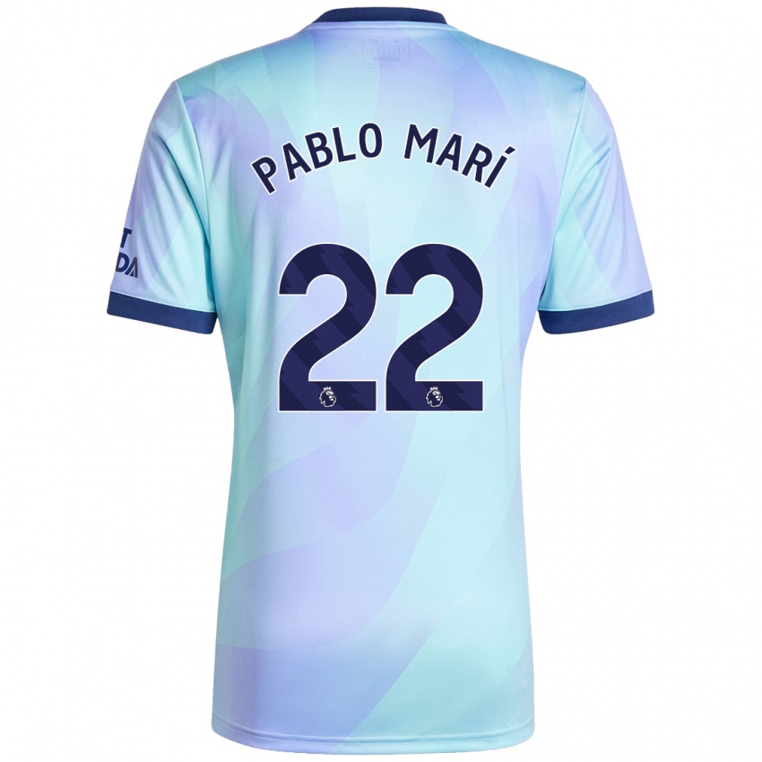 Gyermek Pablo Mari #22 Aqua Harmadik Számú Jersey 2024/25 Mez Póló Ing