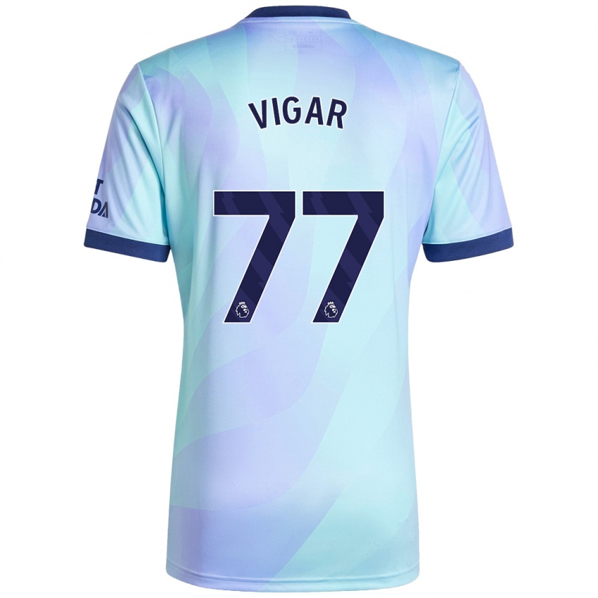 Gyermek Billy Vigar #77 Aqua Harmadik Számú Jersey 2024/25 Mez Póló Ing